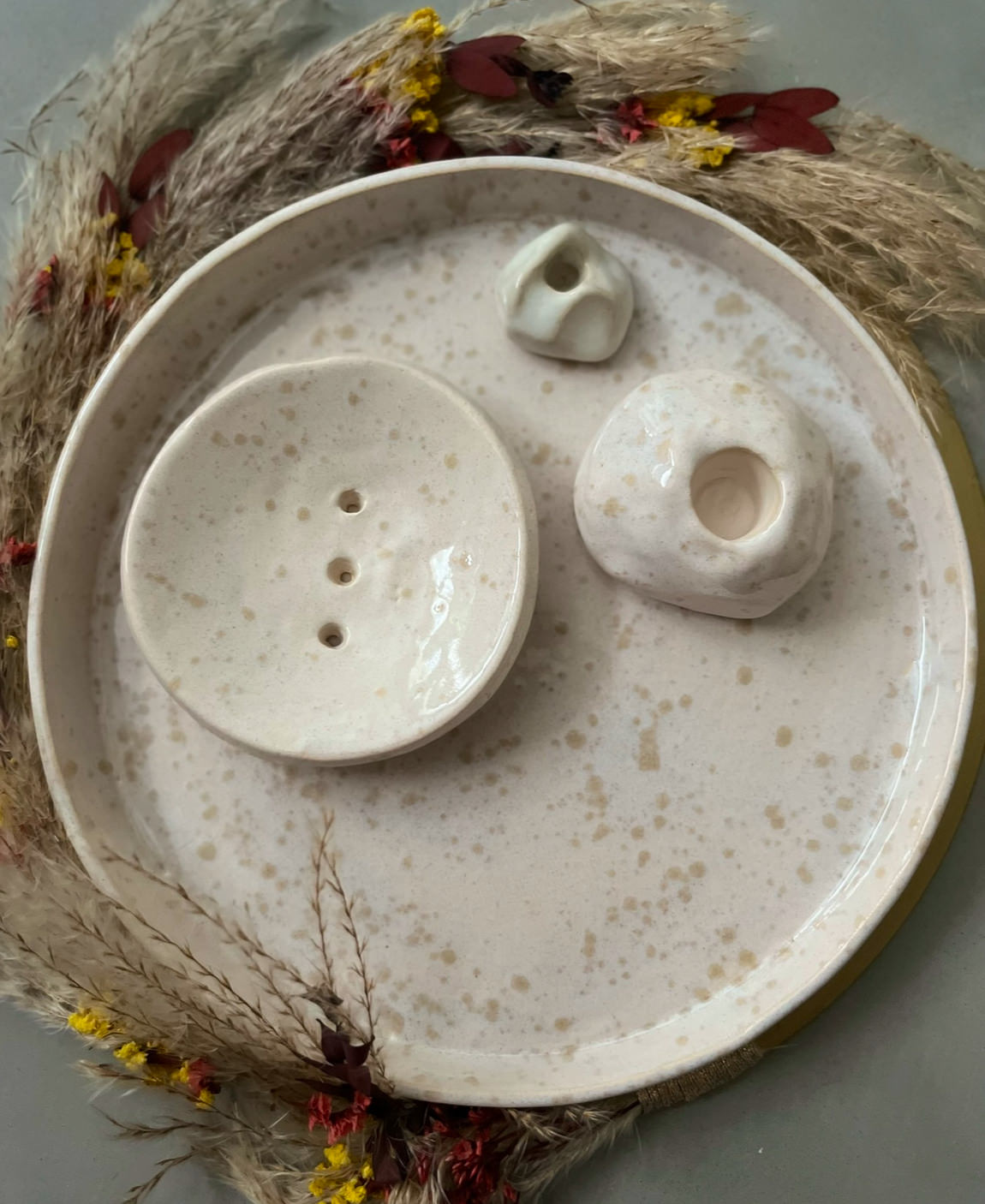 The Home Collection | Round Soap Dish| Tor Pottery