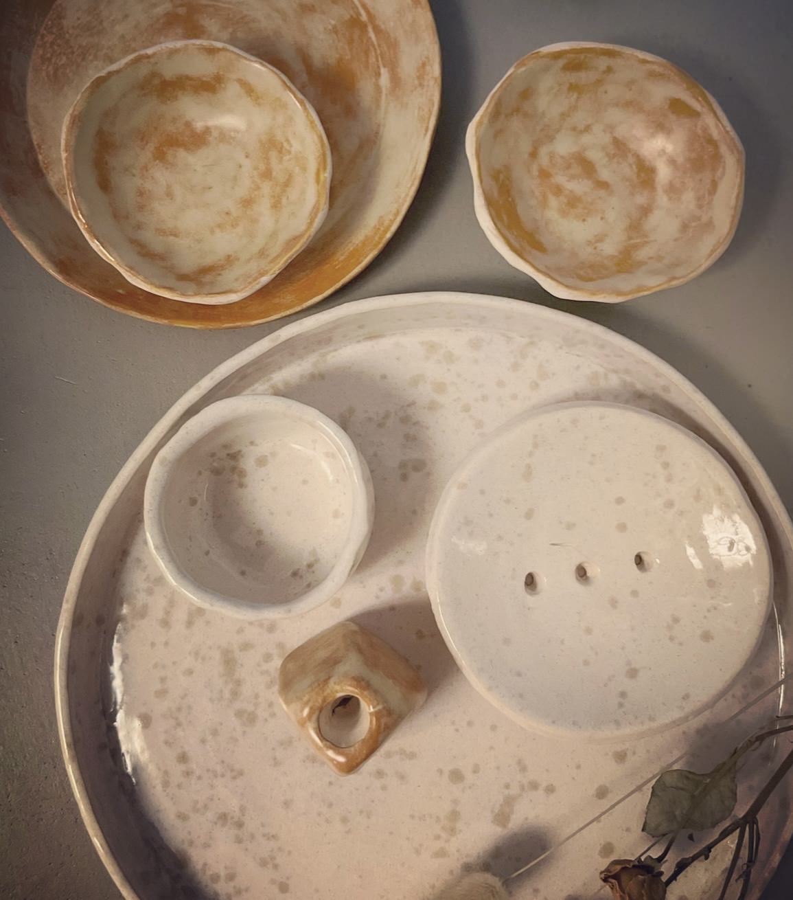 The Home Collection | Round Soap Dish| Tor Pottery