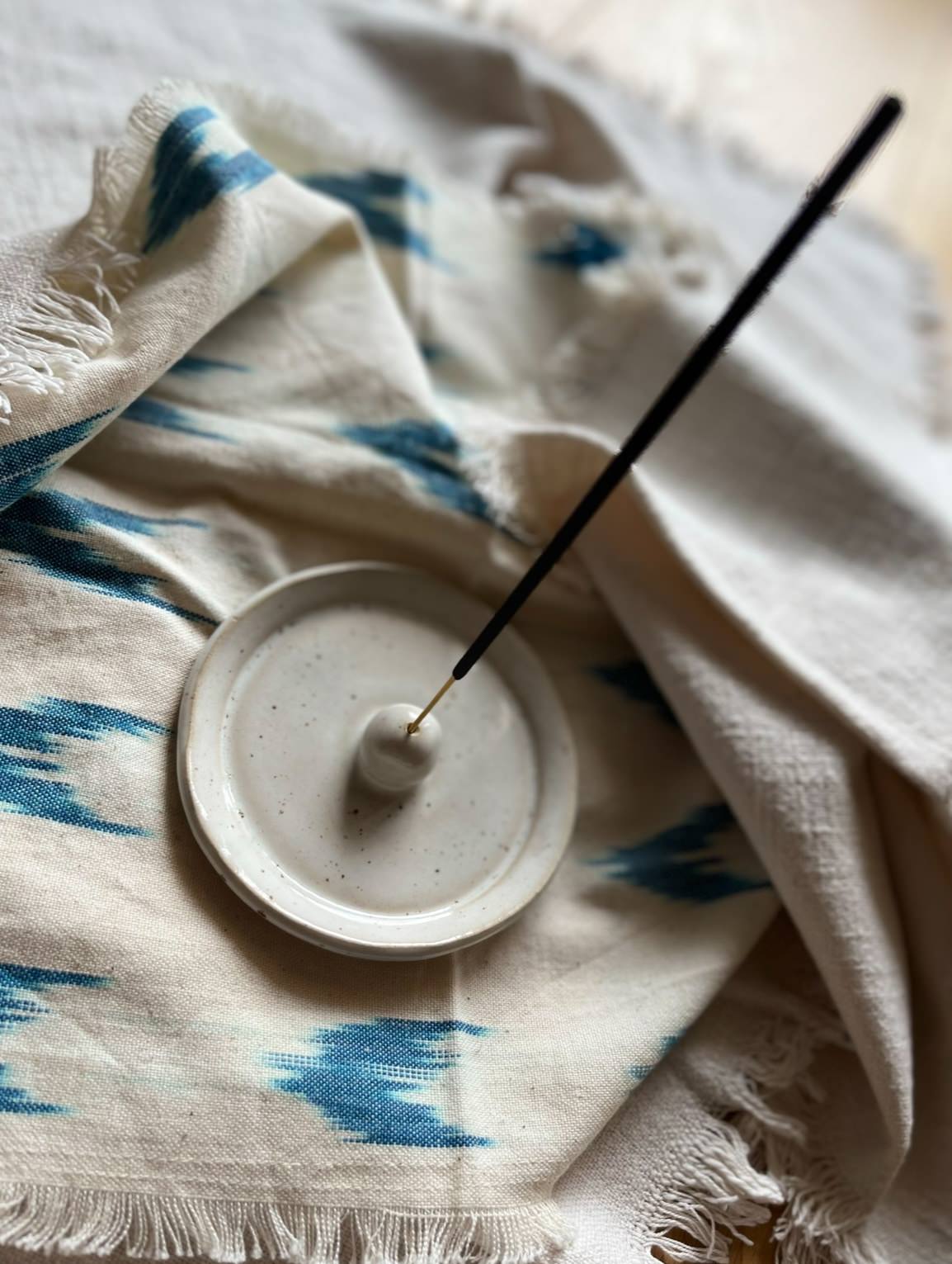 The Home Collection | Pyrite White Incense Holders | Tor Pottery