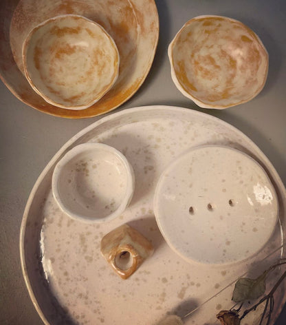 The Home Collection | Round Soap Dish| Tor Pottery

